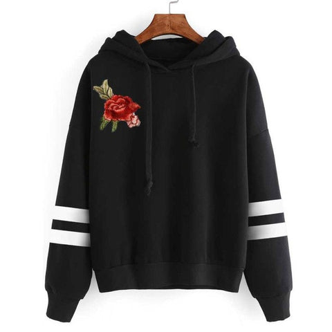 Embroidery Blouse Hot Sale Womens Applique Long Sleeve Hoodie Jumper Hooded Sweatshirt Pullover Autumn Tops Cotton Blusas Embroidery Blouse Hot Sale Womens Applique Long Sleeve Hoodie Jumper Hooded Sweatshirt Pullover Autumn Tops Cotton Blusas