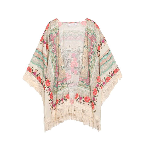 Fashion Spring Autumn Women's Girls Floral Printing Long Loose Knitted Cardigan Shawl Cape Sweater Coat Fashion Spring Autumn Women's Girls Floral Printing Long Loose Knitted Cardigan Shawl Cape Sweater Coat