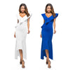 Sexy Women Dress Sleeveless Ruffle Irregular Dress Evening Party Dress Sexy Women Dress Sleeveless Ruffle Irregular Dress Evening Party Dress