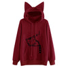 Womens Cat Long Sleeve Hoodie Sweatshirt Hooded Pullover Tops Blouse Womens Cat Long Sleeve Hoodie Sweatshirt Hooded Pullover Tops Blouse