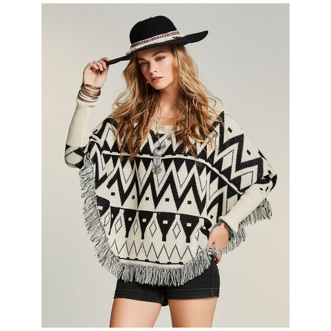 Black Geometric Knitted Top Black Geometric Knitted Top