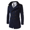 Men Jacket Warm Winter Trench Long Outwear Button Smart Overcoat Men Jacket Warm Winter Trench Long Outwear Button Smart Overcoat