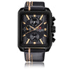 NAVIFORCE Luxury Genuine Leather Quartz Men Watch Square Dial 3ATM Water-Proof Man Casual Wristwatch with Sub-dials + Box NAVIFORCE Luxury Genuine Leather Quartz Men Watch Square Dial 3ATM Water-Proof Man Casual Wristwatch with Sub-dials + Box