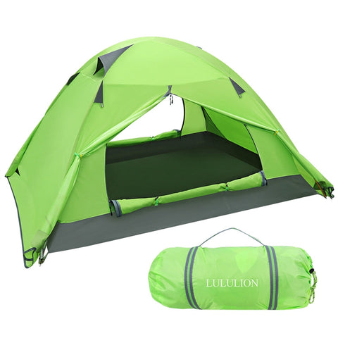 LULULION Waterproof PU Coating Backpacking Tent Two Doors Double Layer Anti-UV with Aluminum Rods for Outdoor Camping Hunting Hiking with Carry Bag 210x150x110CM LULULION Waterproof PU Coating Backpacking Tent Two Doors Double Layer Anti-UV with Aluminum Rods for Outdoor Camping Hunting Hiking with Carry Bag 210x150x110CM