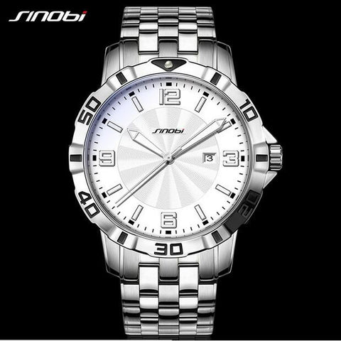 SINOBI top brand luxury stainless steel men's 10Bar waterproof watch SINOBI top brand luxury stainless steel men's 10Bar waterproof watch