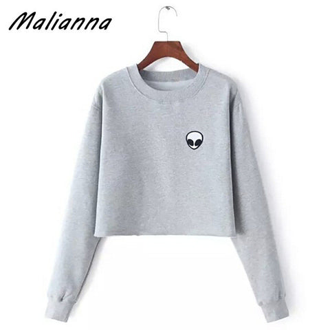 Alien Print Long Sleeve T-Shirt O-Neck Women Casual Tops 2017 Autumn Solid color mujer harajuku cute Top Tees Blusas Alien Print Long Sleeve T-Shirt O-Neck Women Casual Tops 2017 Autumn Solid color mujer harajuku cute Top Tees Blusas