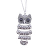 SUSENSTONE owl necklace Lady Women Vintage Silver Owl Pendant Necklace Best Gift sterling silver #GH25C