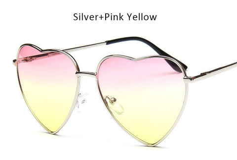 Women Heart Shape Sunglasses Ocean Lenses Sun Glasses For Female