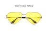 Women Heart Shape Sunglasses Ocean Lenses Sun Glasses For Female