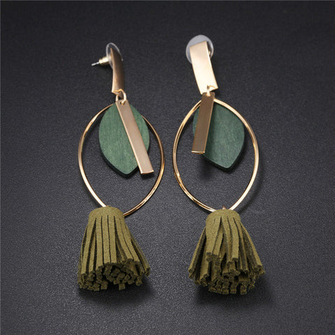 Long Tassel Drop Earrings