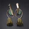 Long Tassel Drop Earrings