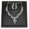 Pearl Rhinestone Necklace + Earrings