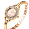 Women Rhinestone Bangle Watch And Bracelet Set