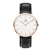 SUNBLON Men's Quartz Stainless Steel Dress Watch With Leather Band