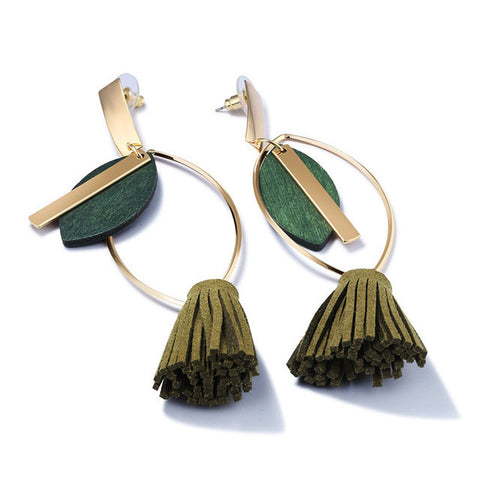 Long Tassel Drop Earrings