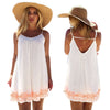 Women Dress White Harness dress Backless Short Summer BOHO Evening Party Beach Mini Dress Sundress#LSN