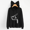 Womens Cat Long Sleeve Hoodie Sweatshirt Hooded Pullover Tops Blouse