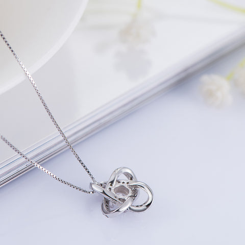 925 sterling silver necklace girls clavicle chain simple clover sterling silver pendant jewelry